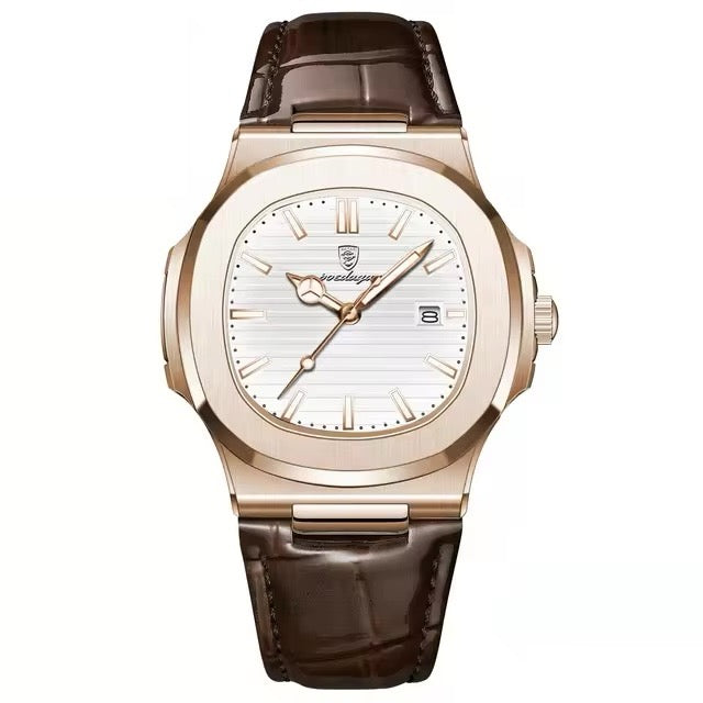 Regalia Rose Gold - 41mm bracelet cuir véritable